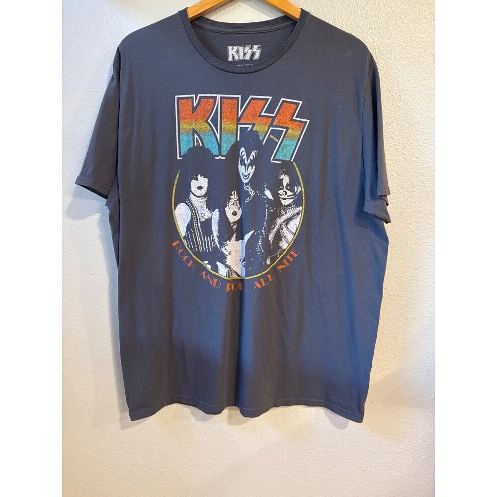 KISS 2XL Men's Rock‎ And Roll All Nite Graphic T-Shirt